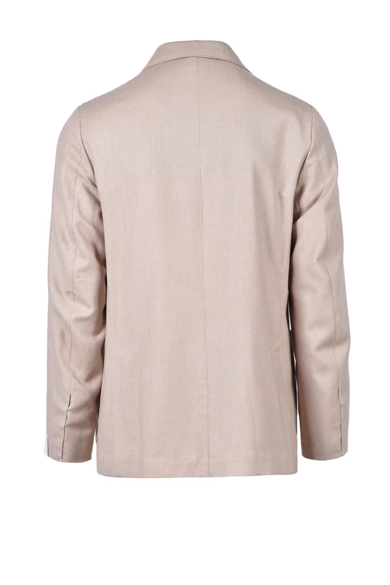 Luigi Borrelli Napoli Giacca Lana Vergine - Beige