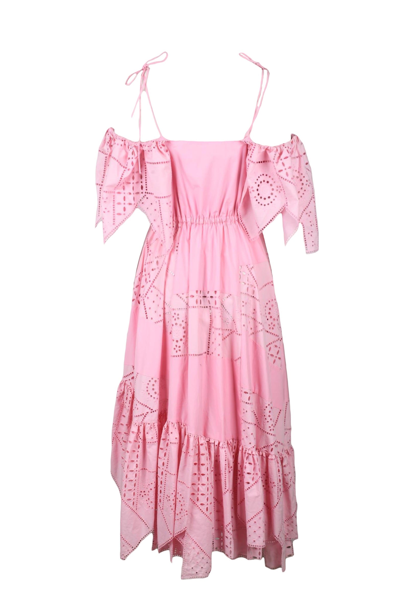MSGM – Langes Damenkleid aus weißer Baumwolle