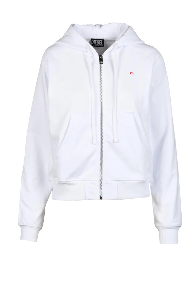 Diesel Felpa Donna - Bianco Misto Cotone