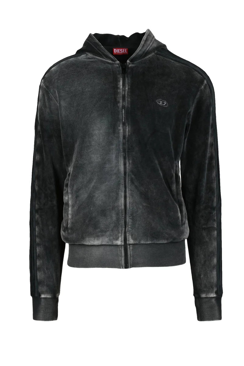 Diesel Felpa Uomo - Nero Misto Cotone