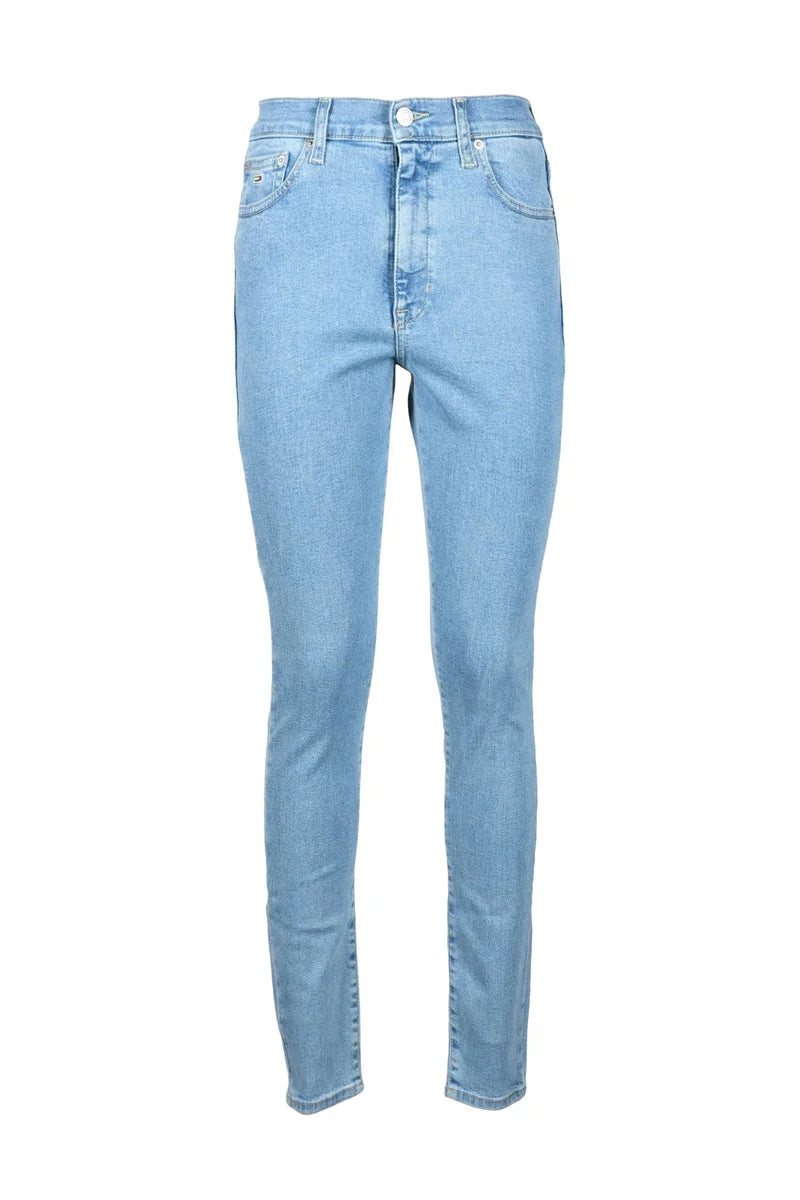 Tommy Jeans Donna Jeans Cotone Stretch - Celeste