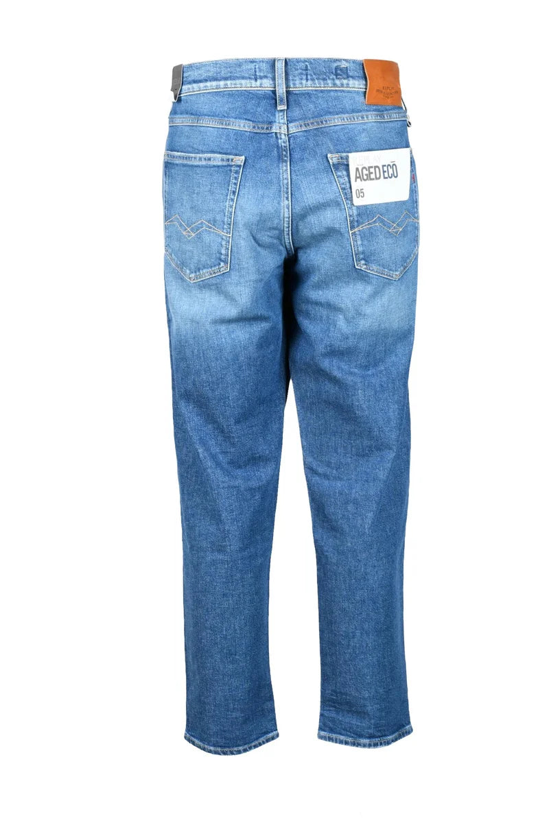 Replay Jeans Uomo Cotone Stretch - Blu