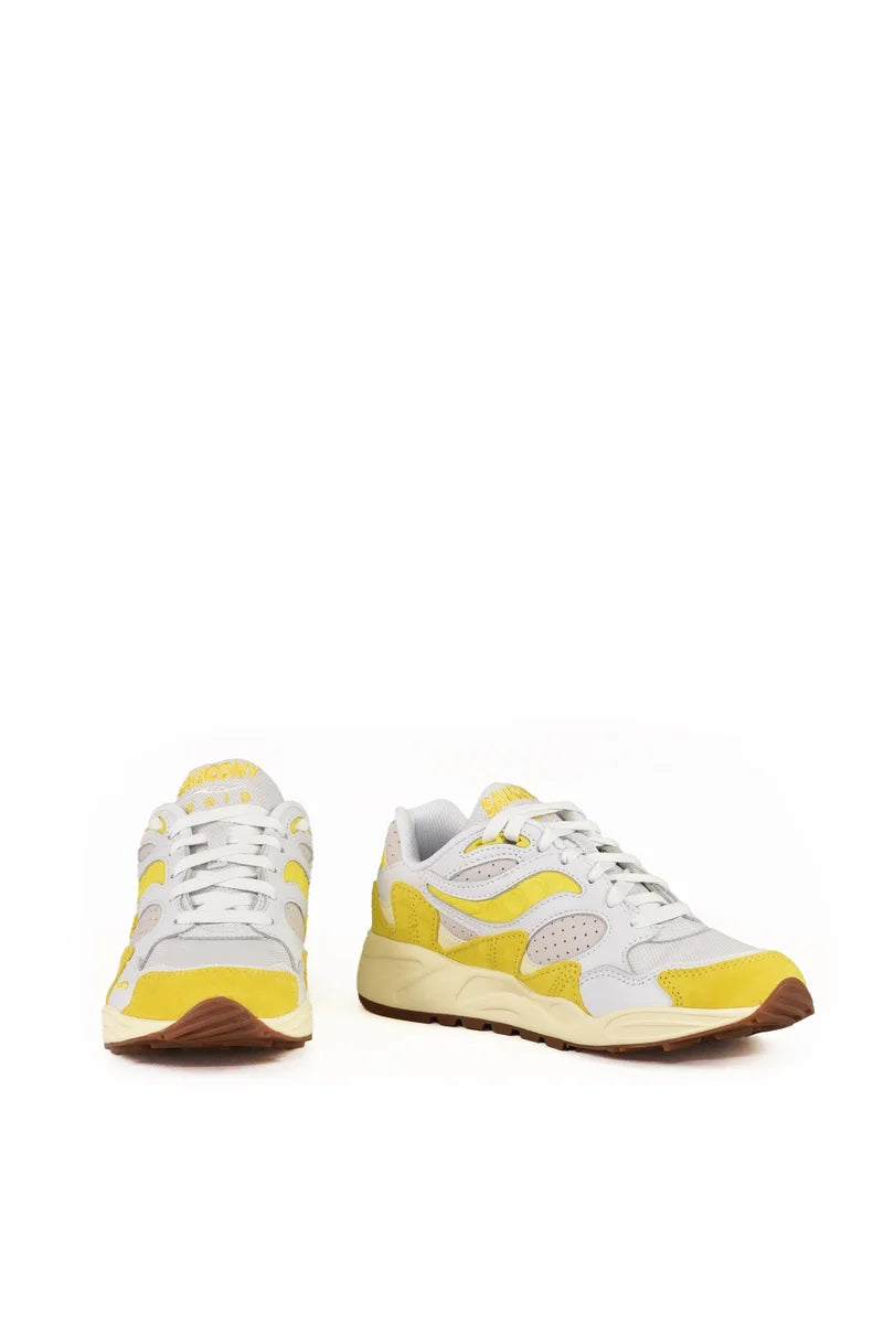 Saucony Sneakers Pelle e Poliestere - White/Yellow
