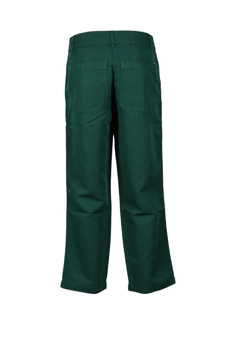 Tommy Hilfiger Pantaloni Cotone Lino - Verde