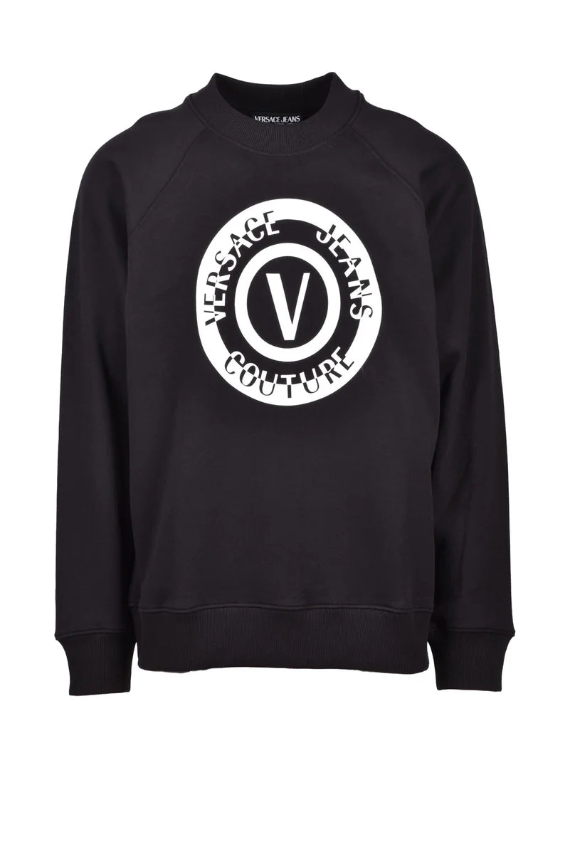 Versace Jeans Couture Felpa Cotone - Nero