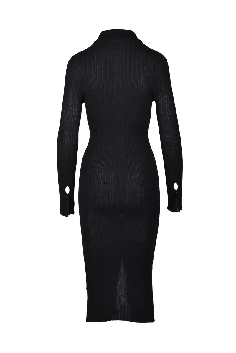 Wild Cashmere Abito Chemisiere Seta Cashmere - Nero