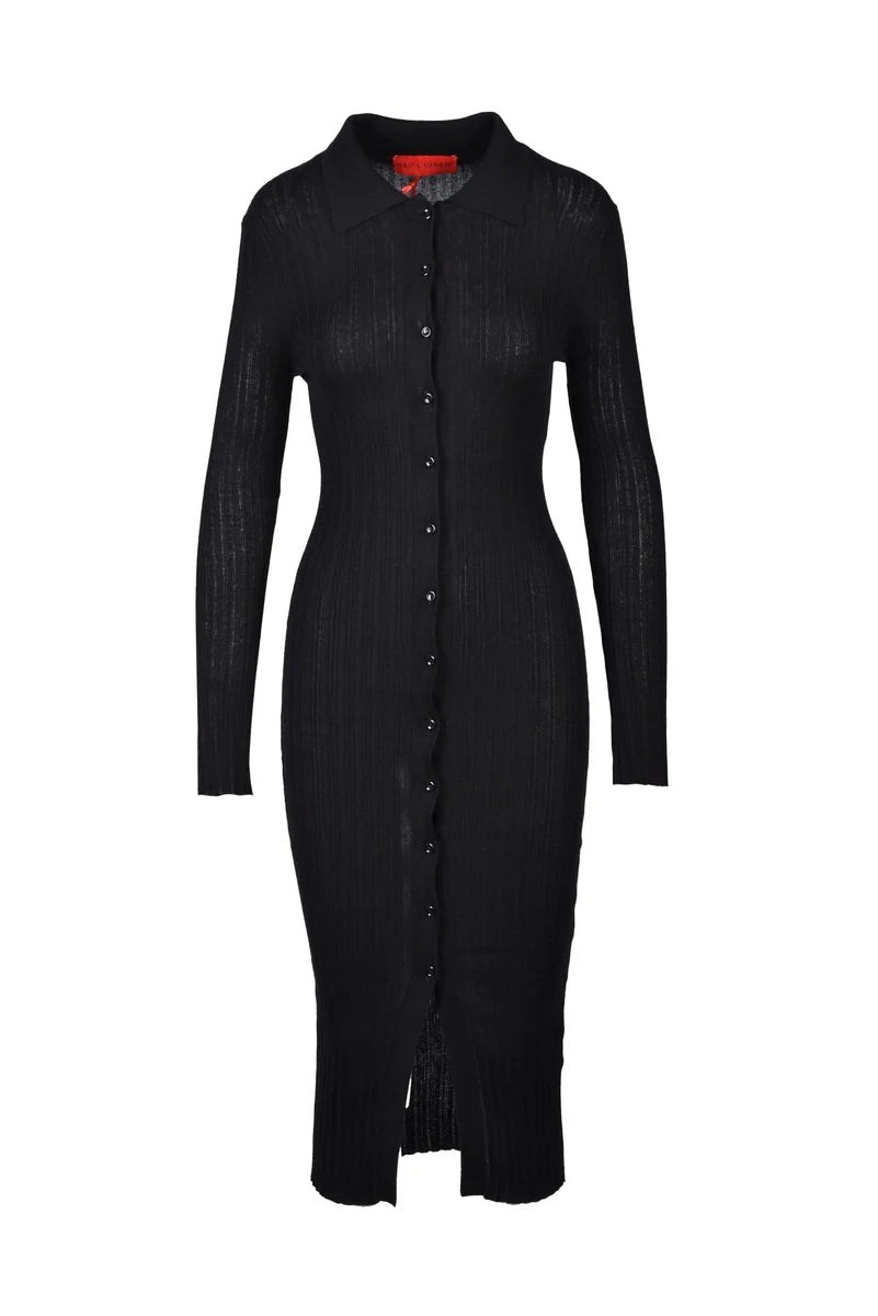 Wild Cashmere Abito Chemisiere Seta Cashmere - Nero