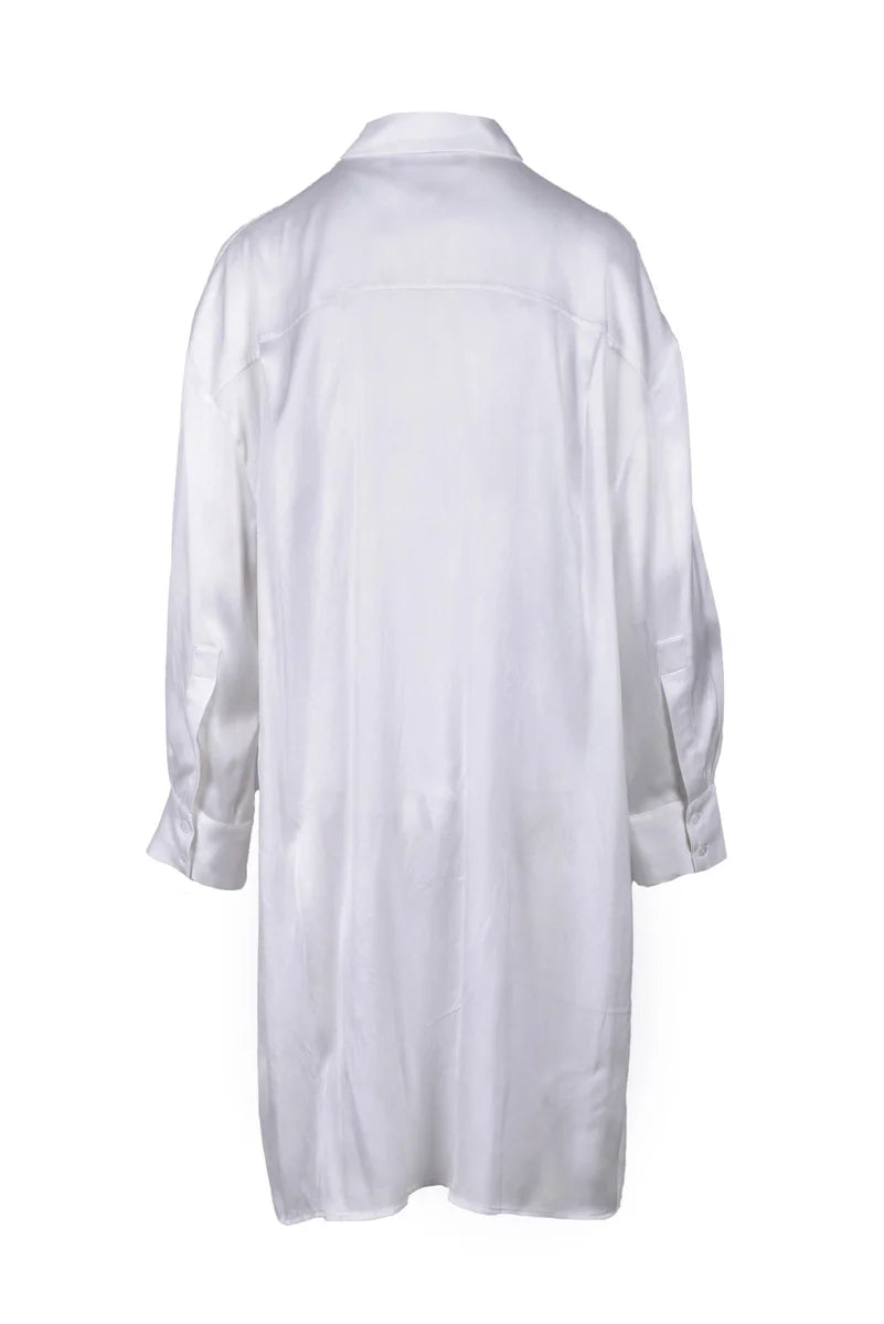 Wild Cashmere Camicia Seta Elastan - Bianco