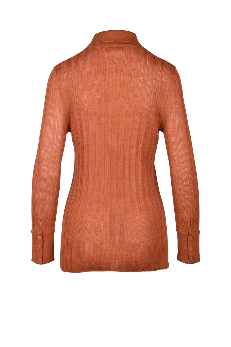 Wild Cashmere Cardigan Cannettato - Cognac