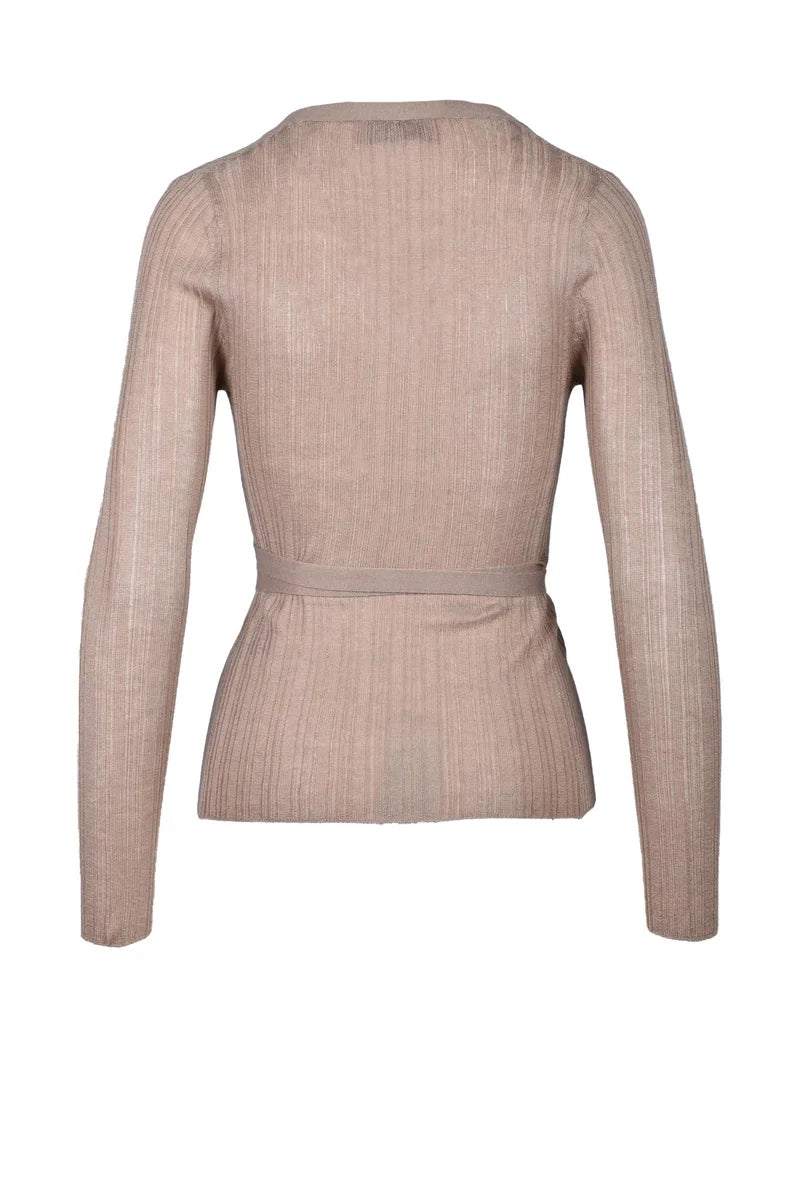 Wild Cashmere Cardigan Incrociato - Taupe