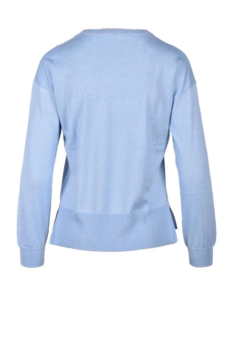 Wild Cashmere Maglia Seta e Cashmere - Celeste