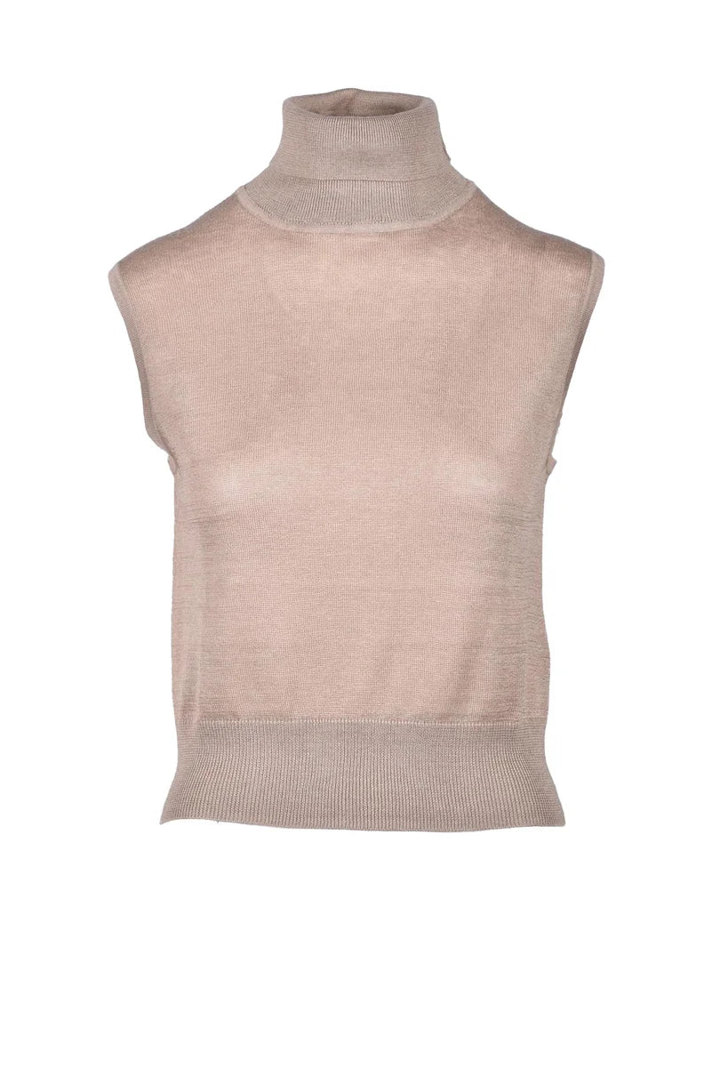 Wild Cashmere Top Seta e Cashmere - Taupe