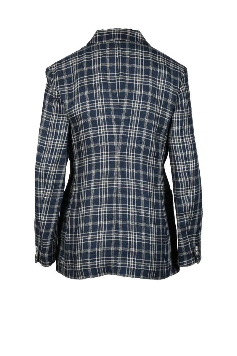 Fabiana Filippi Giacca Lino - Blu/Beige