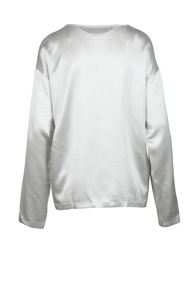 Fabiana Filippi Blusa Seta - Grigio Chiaro