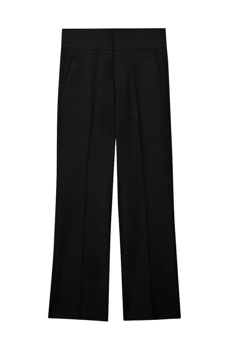 Patrizia Pepe Pantaloni Lana Elastan - Nero