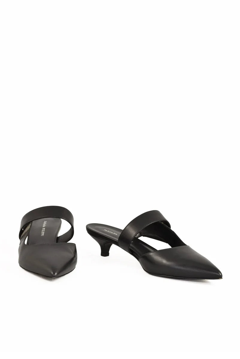 Fabiana Filippi Mule Pelle Tacco 5cm - Nero