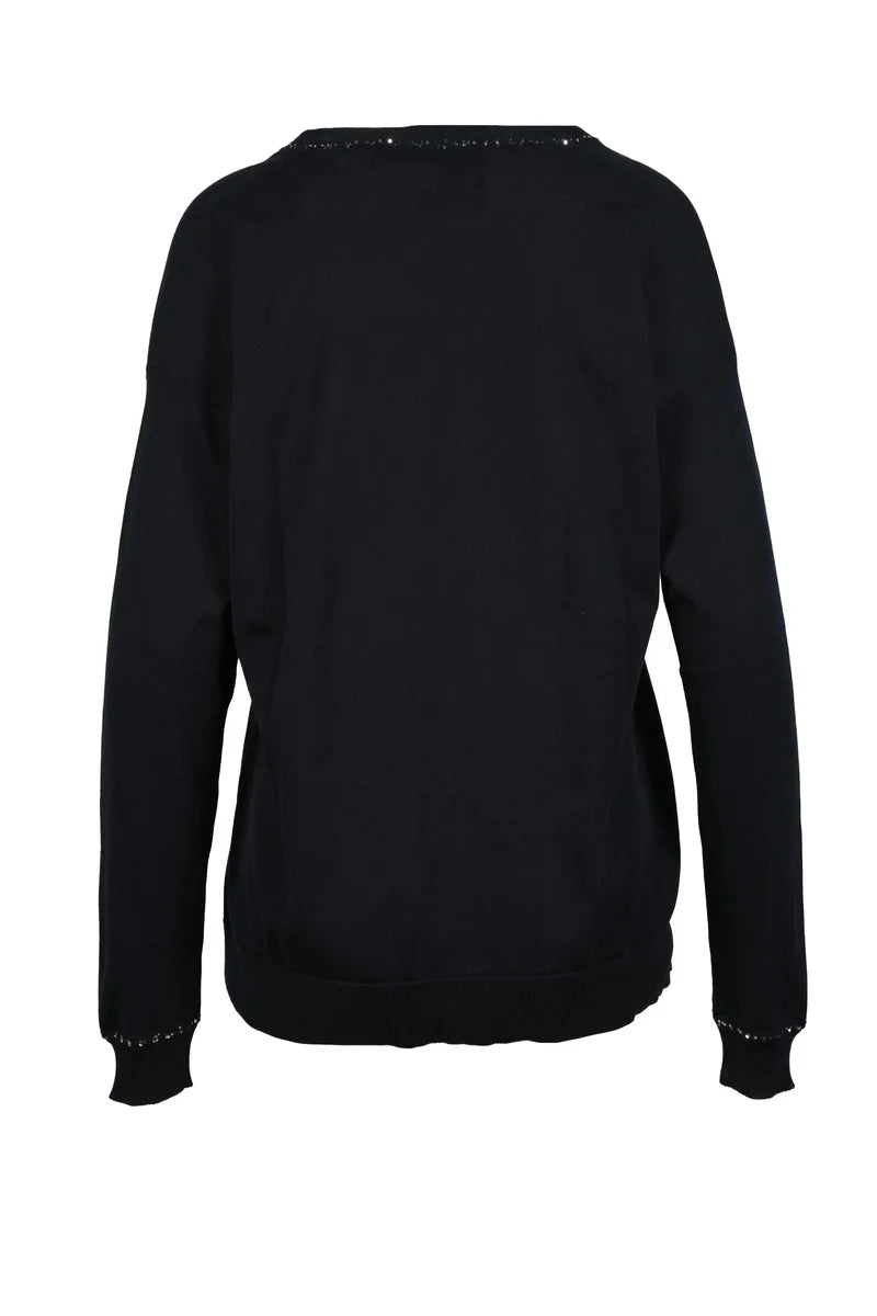 Fabiana Filippi Maglia Girocollo Cotone - Blu