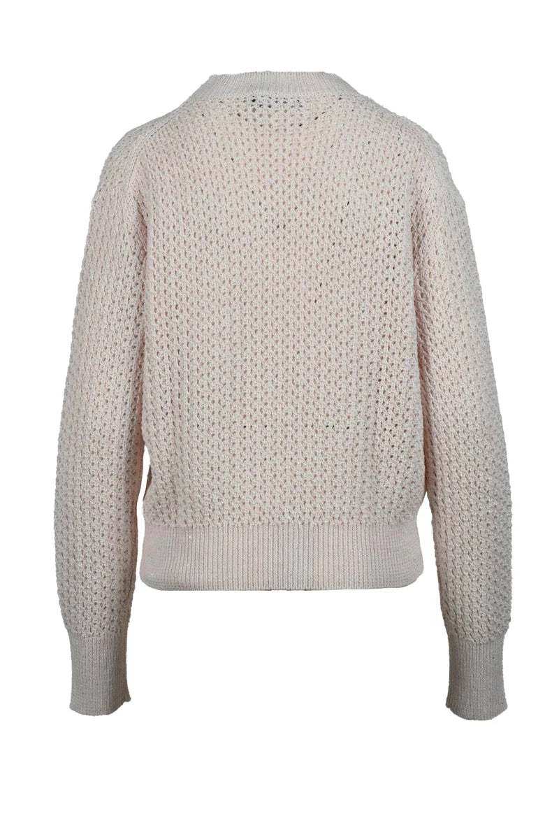 Fabiana Filippi Maglia Cotone Lino - Rosa