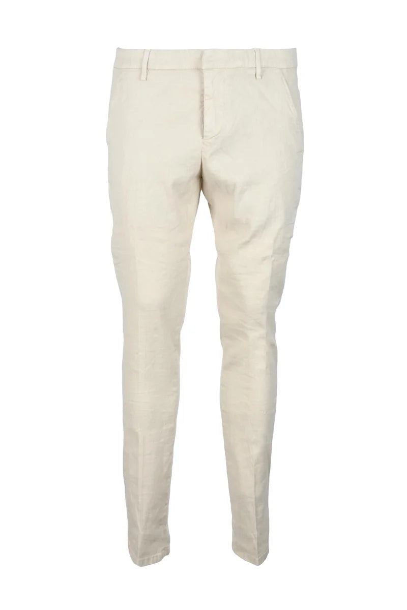 Dondup Gaubert Trousers Beige Linen Lyocell