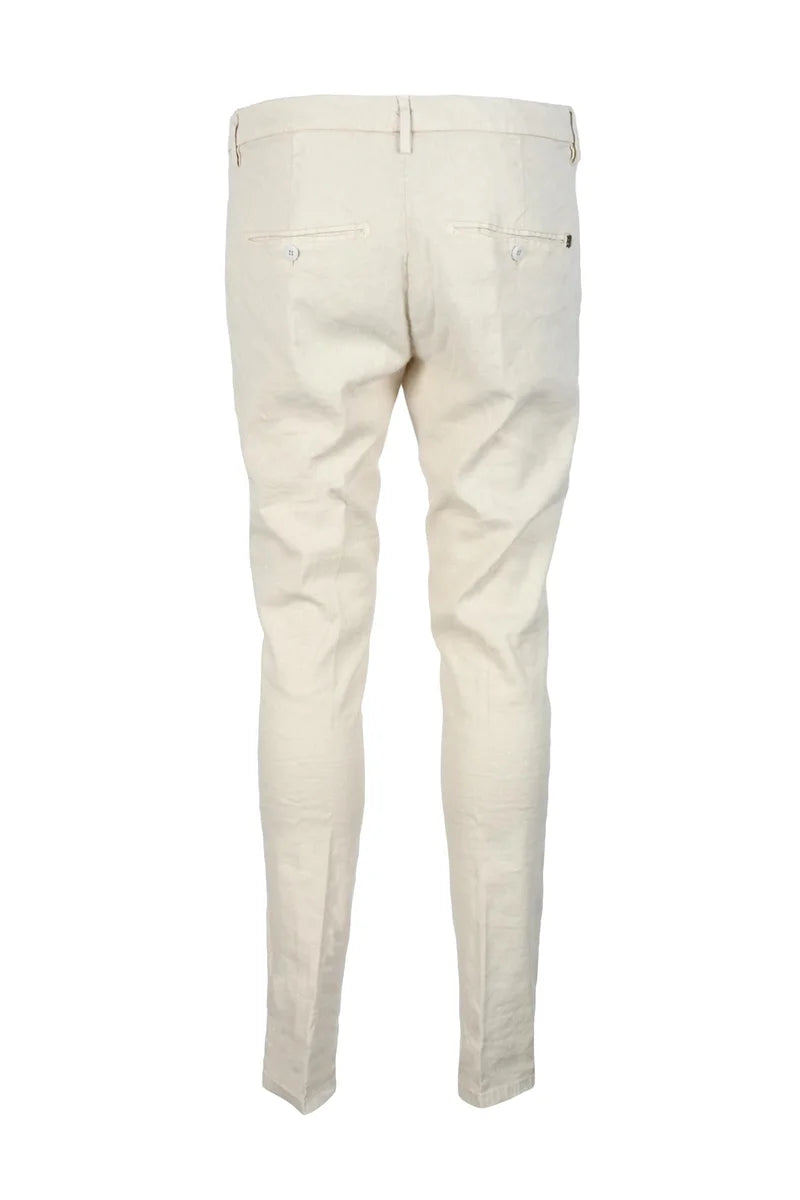 Dondup Gaubert Trousers Beige Linen Lyocell
