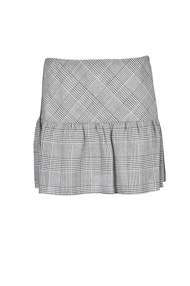 Alessandra Rich Mini Gonna - Nero/Bianco