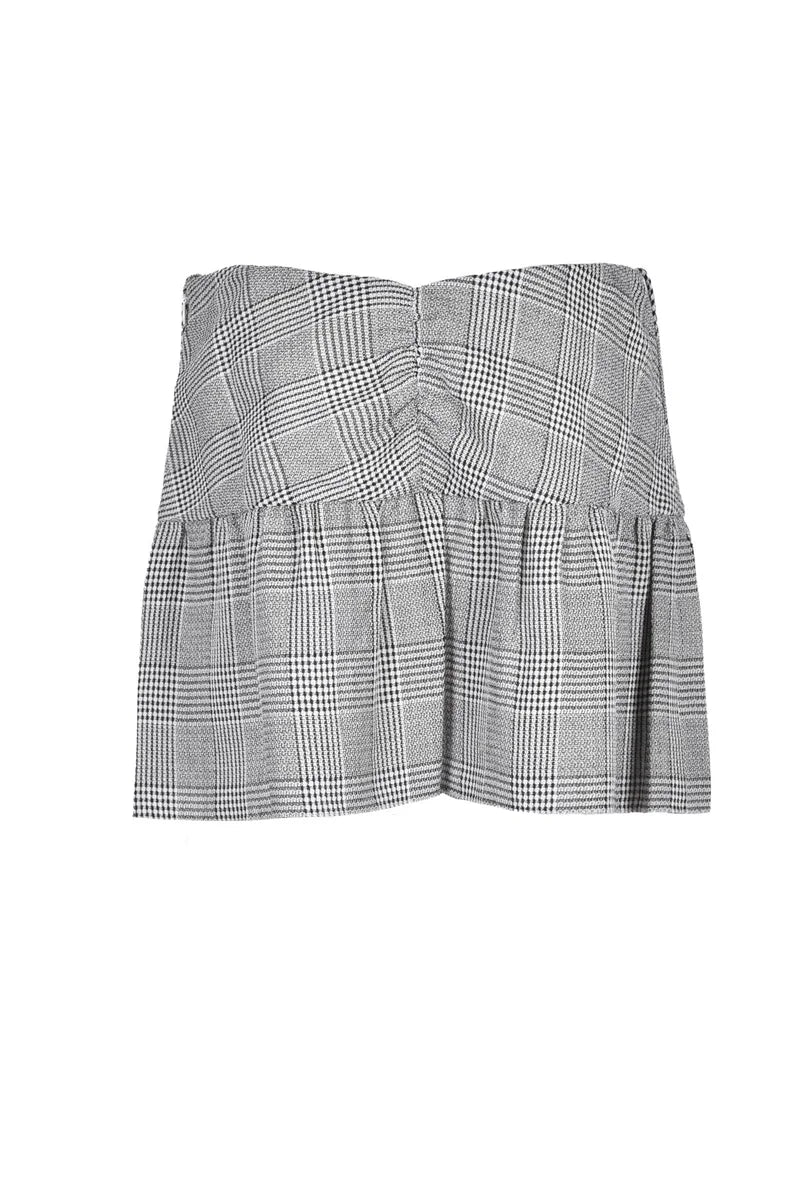 Alessandra Rich Mini Gonna - Nero/Bianco