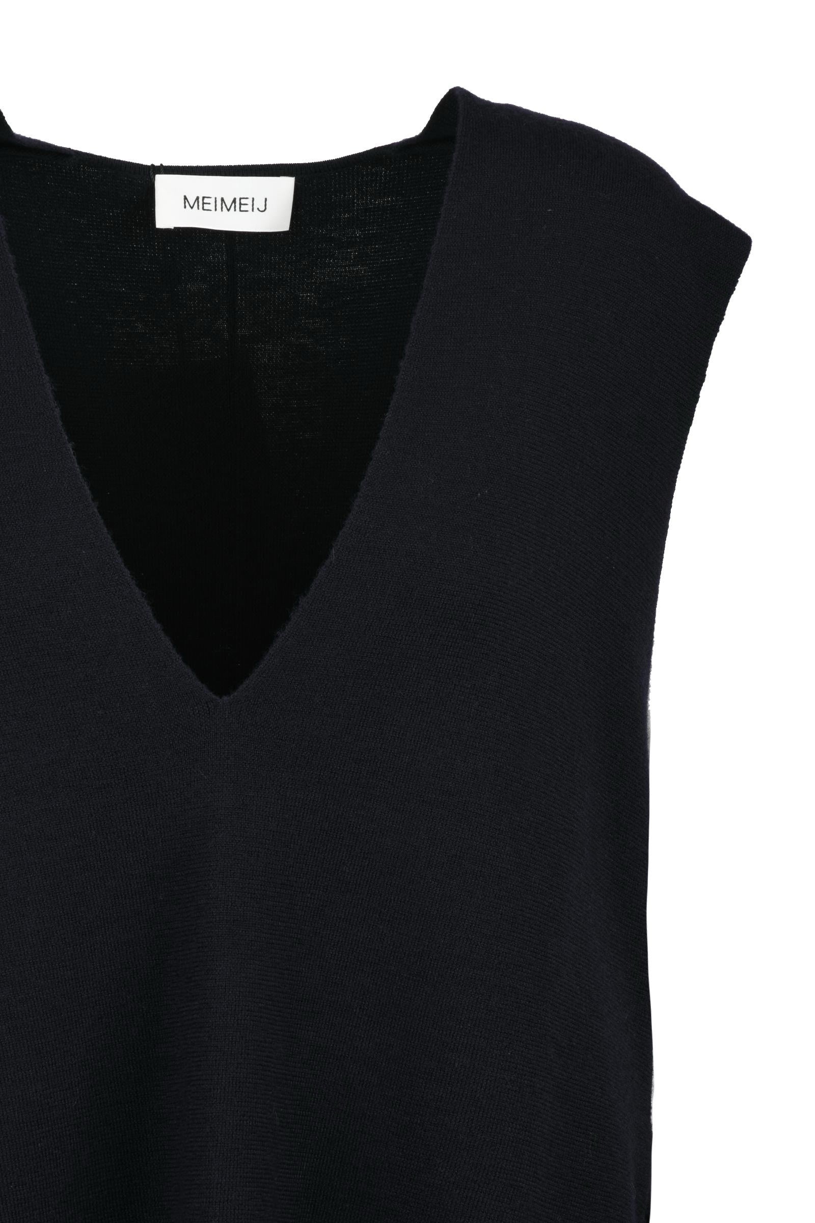 Meimeij Gilet Lana - Blu Notte