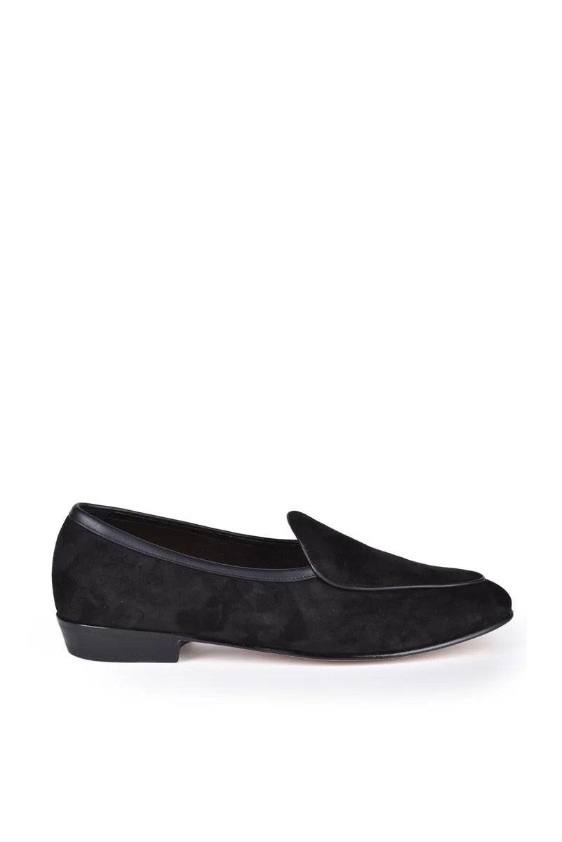 Baudoin & Lange Mocassino Velluto - Nero