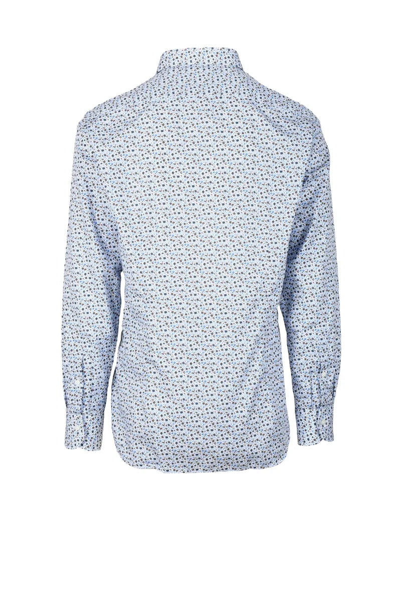 Brio Camicia Uomo - Marrone/Celeste