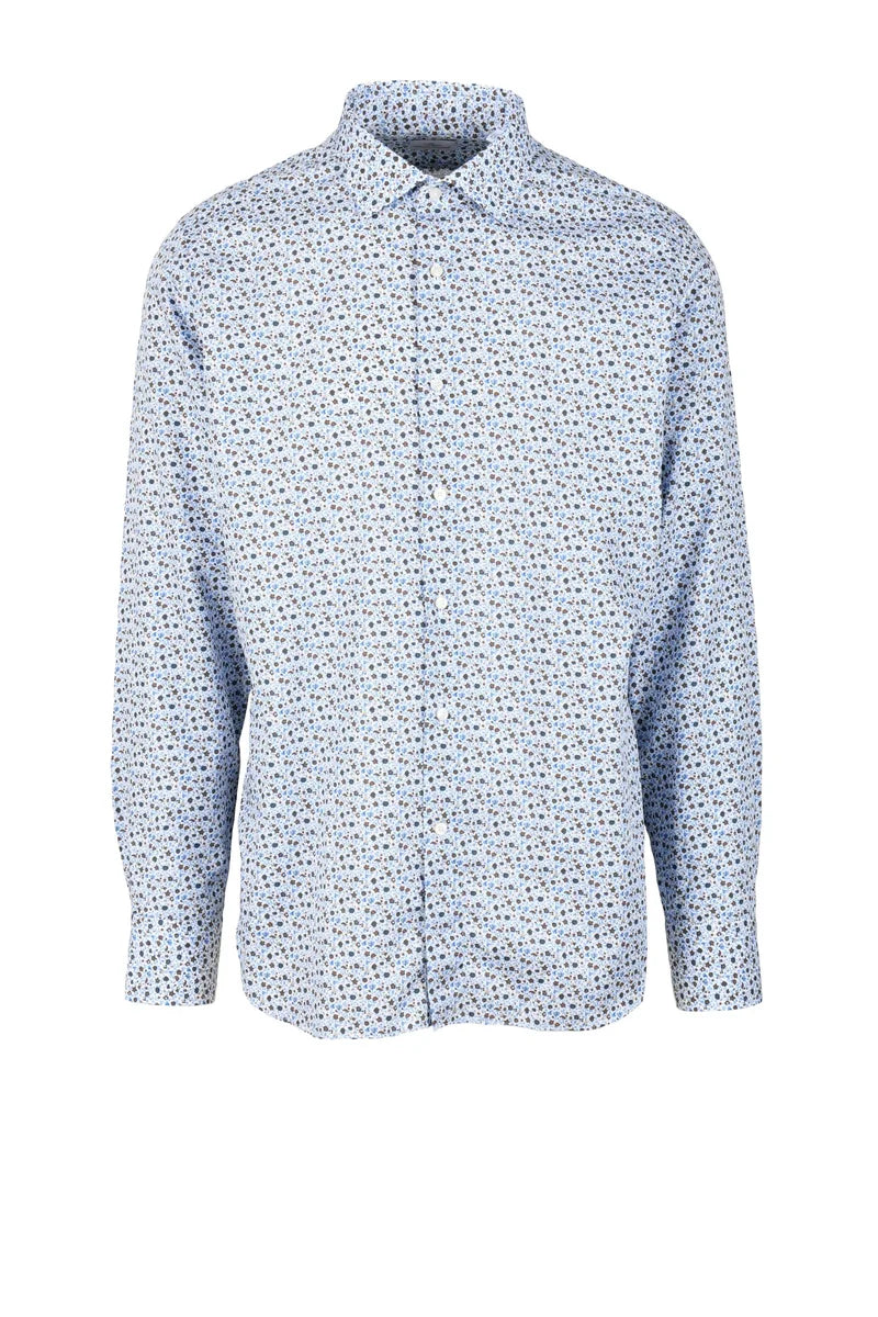 Brio Camicia Uomo - Marrone/Celeste