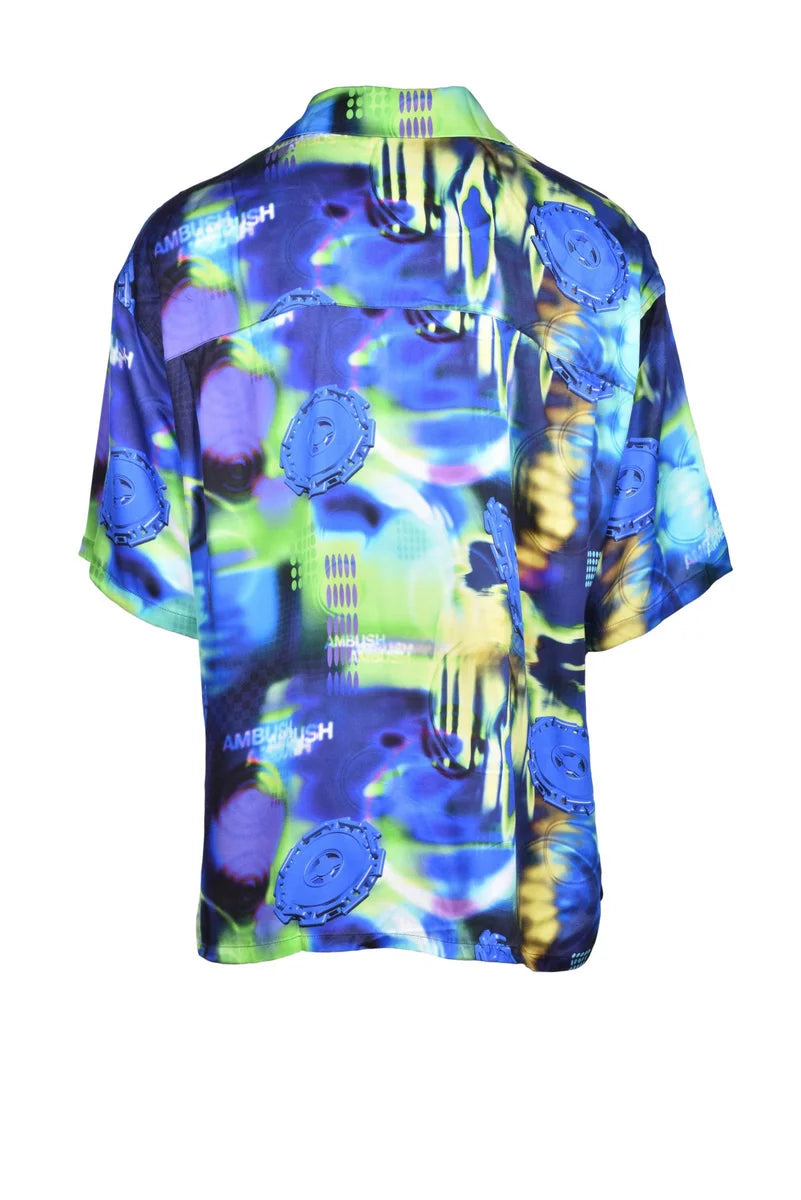 Ambush* Camicia Stampata - Blu/Verde