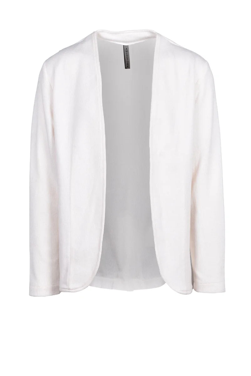 A.M.COUTURE Blazer Maglia Cotone Stretch - Bianco