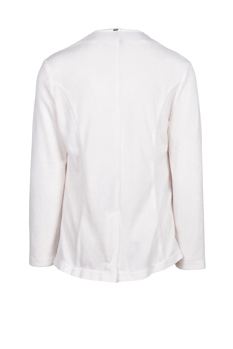 A.M.COUTURE Blazer Maglia Cotone Stretch - Bianco