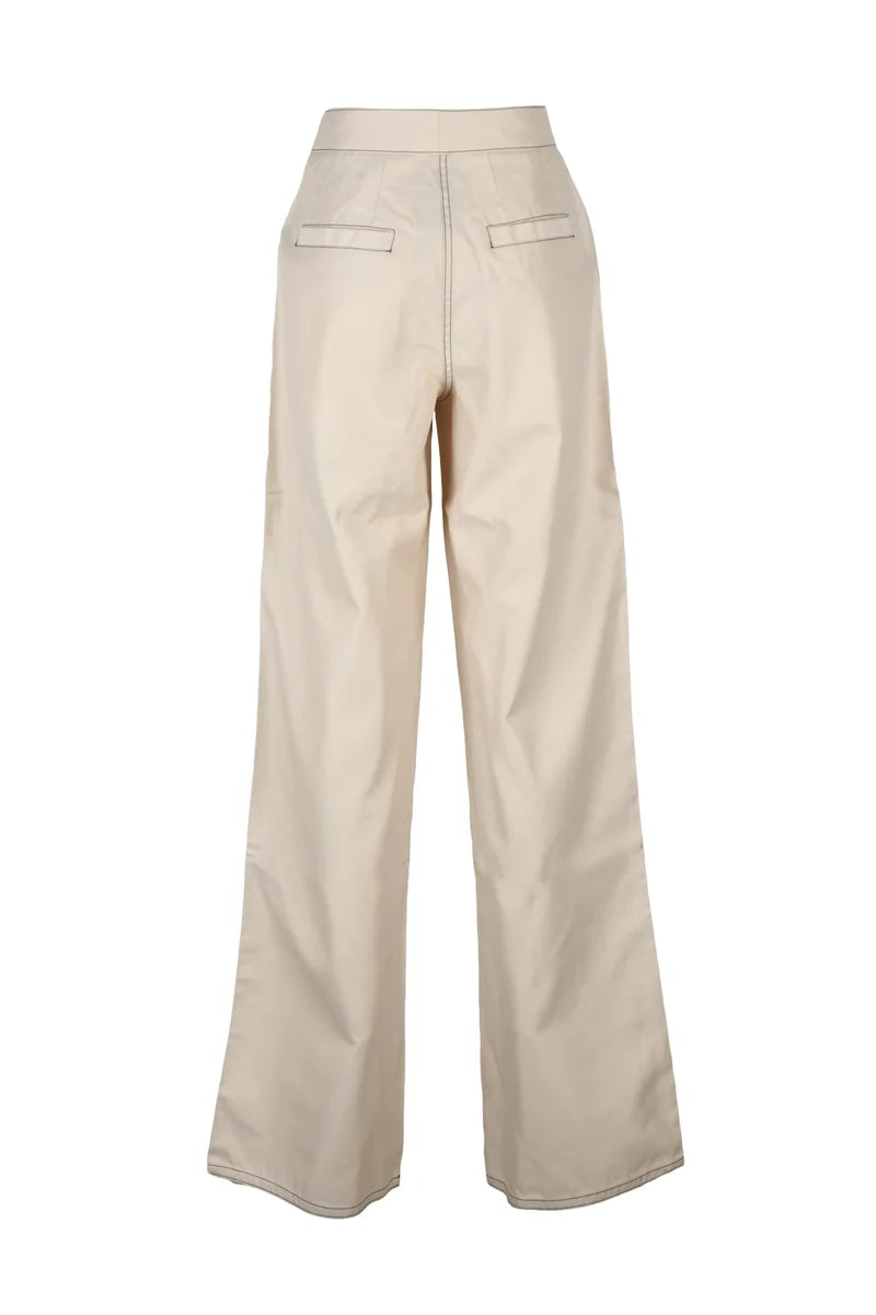 Sunnei Pantaloni Poliestere/Cotone - Beige