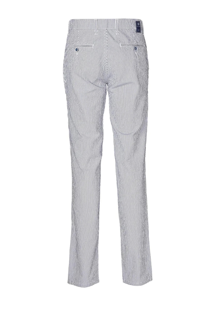 Club Of Comfort Stretch Trousers - White/Blue
