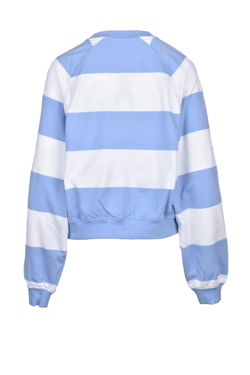 Tommy Jeans Felpa Corta - Celeste/White