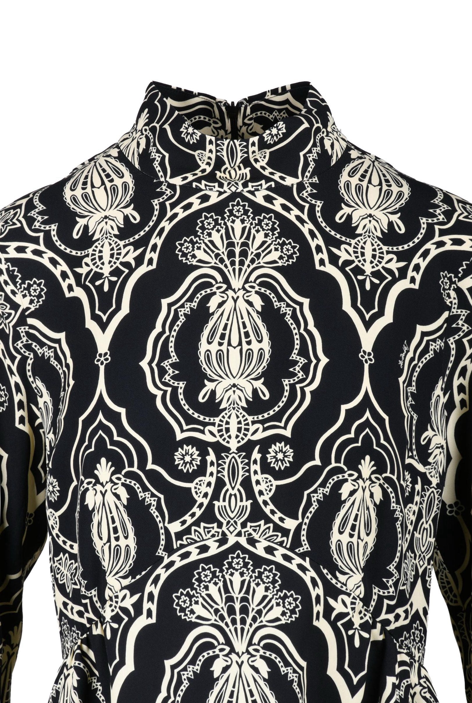 La Double J. Abito Corto Viscosa - Nero/Beige