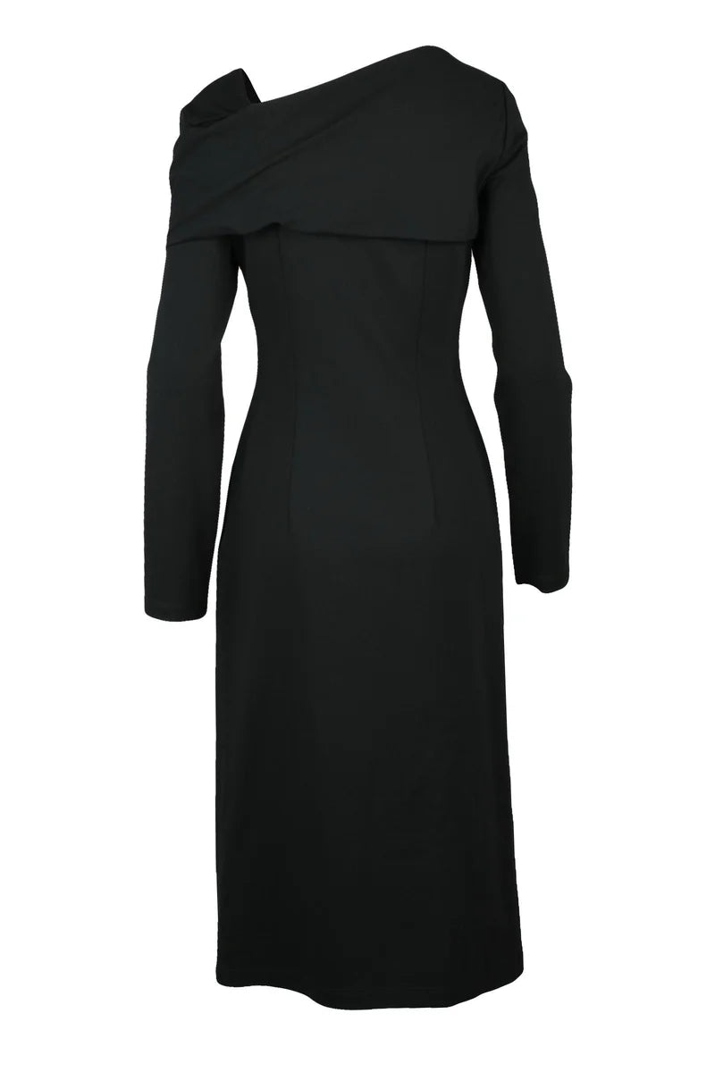 Alberta Ferretti Abito Jersey Sagomato - Nero
