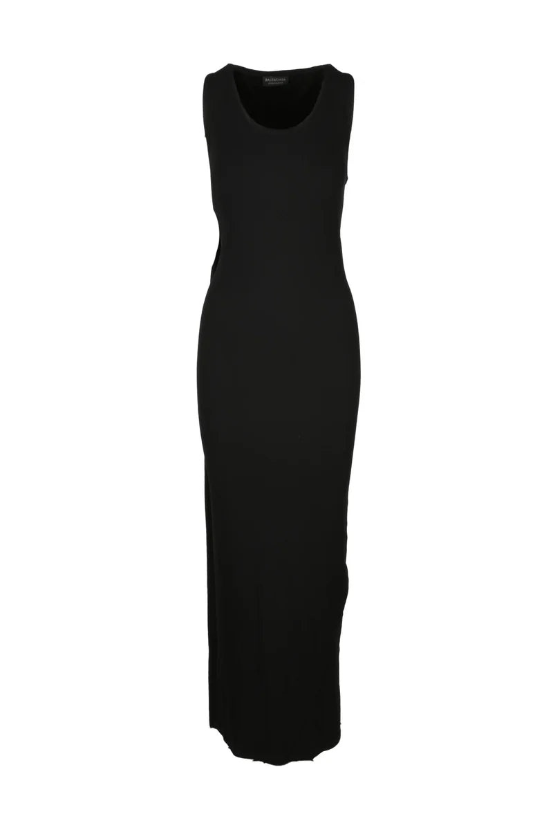 Balenciaga Long Jersey Dress - Black