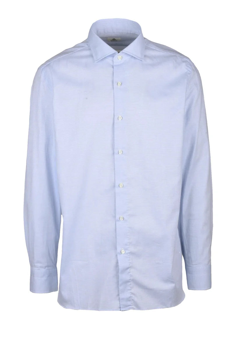 Luigi Borrelli Napoli Camicia Cotone - Celeste