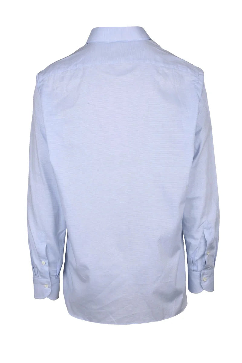 Luigi Borrelli Napoli Camicia Cotone - Celeste