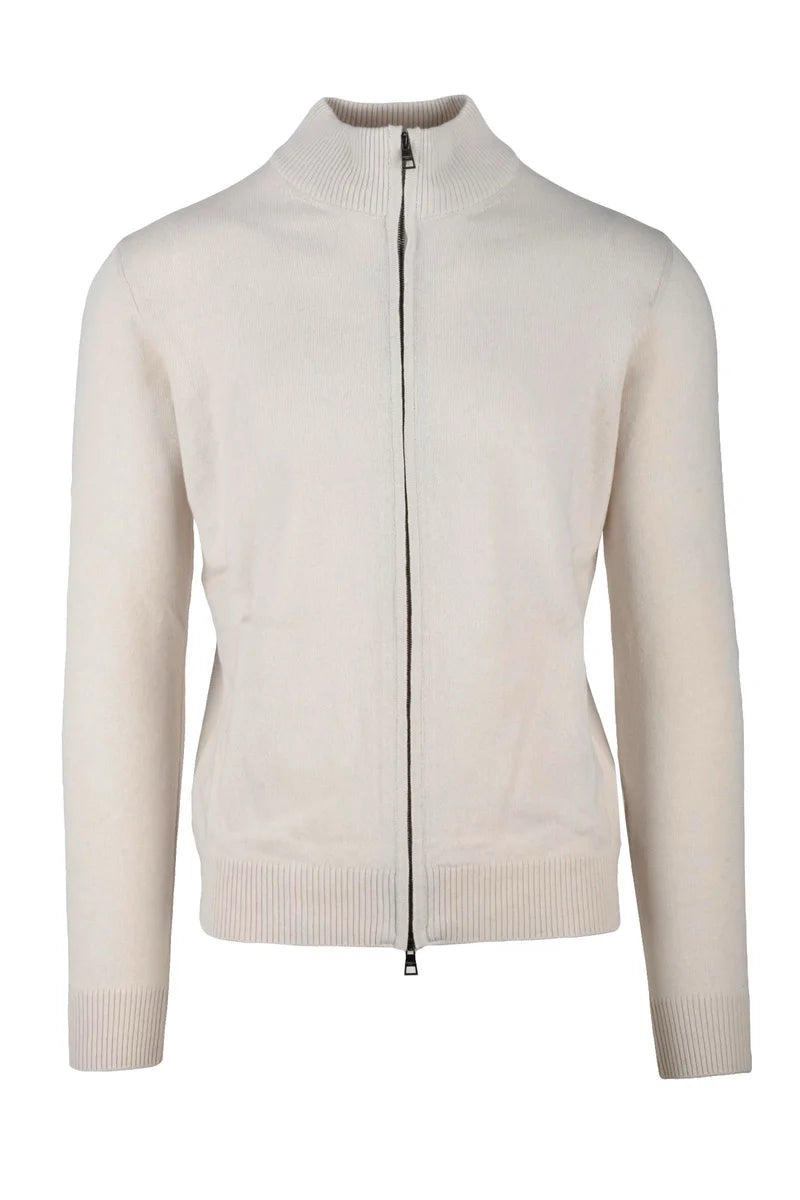 Luigi Borrelli Napoli Cardigan Zip - Bianco