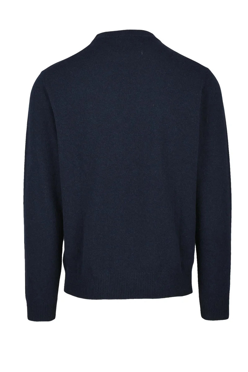 Luigi Borrelli Napoli Maglia Cashmere Lana Seta - Blu