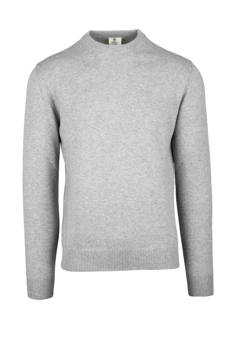 Luigi Borrelli Napoli Maglia Cashmere Lana Seta - Grigio Chiaro