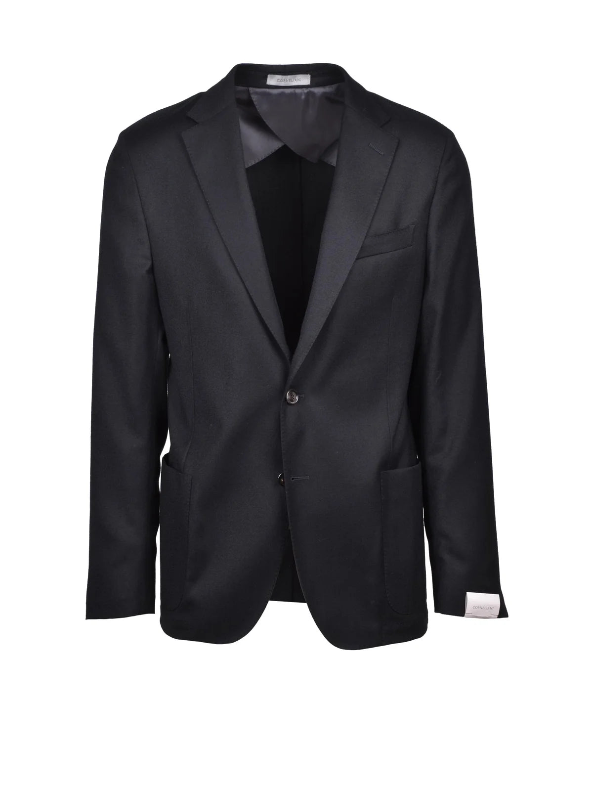 Corneliani Giacca Stondata Lana Vergine - Nero