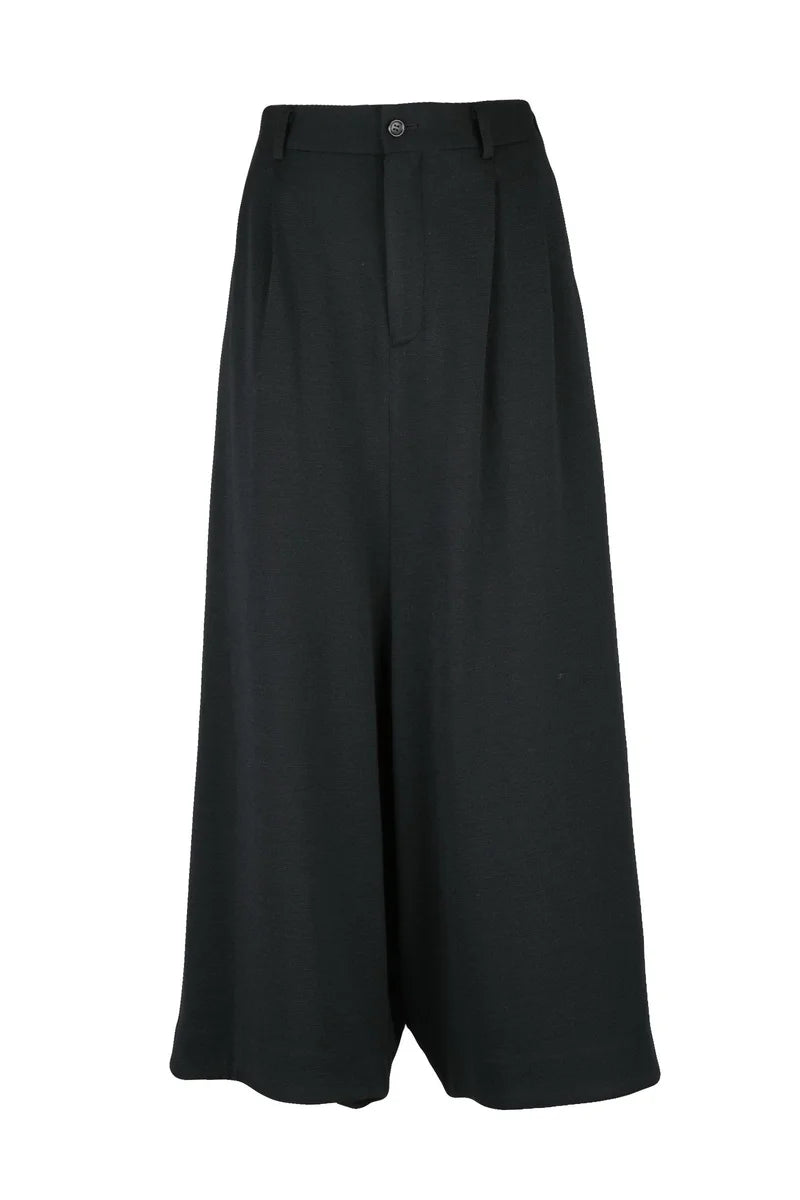 Comme Des Garçons Gonna Pantalone Lana - Nero