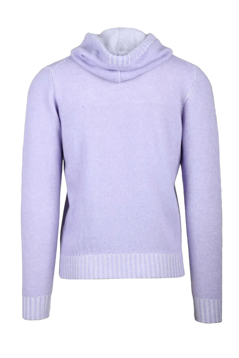 Darwin Maglia con Cappuccio Lana Vergine - Wisteria