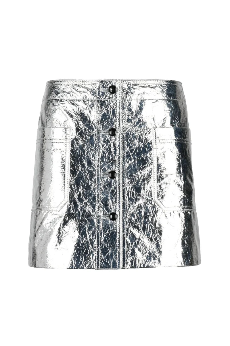 Dior Gonna Mini Pelle - Argento