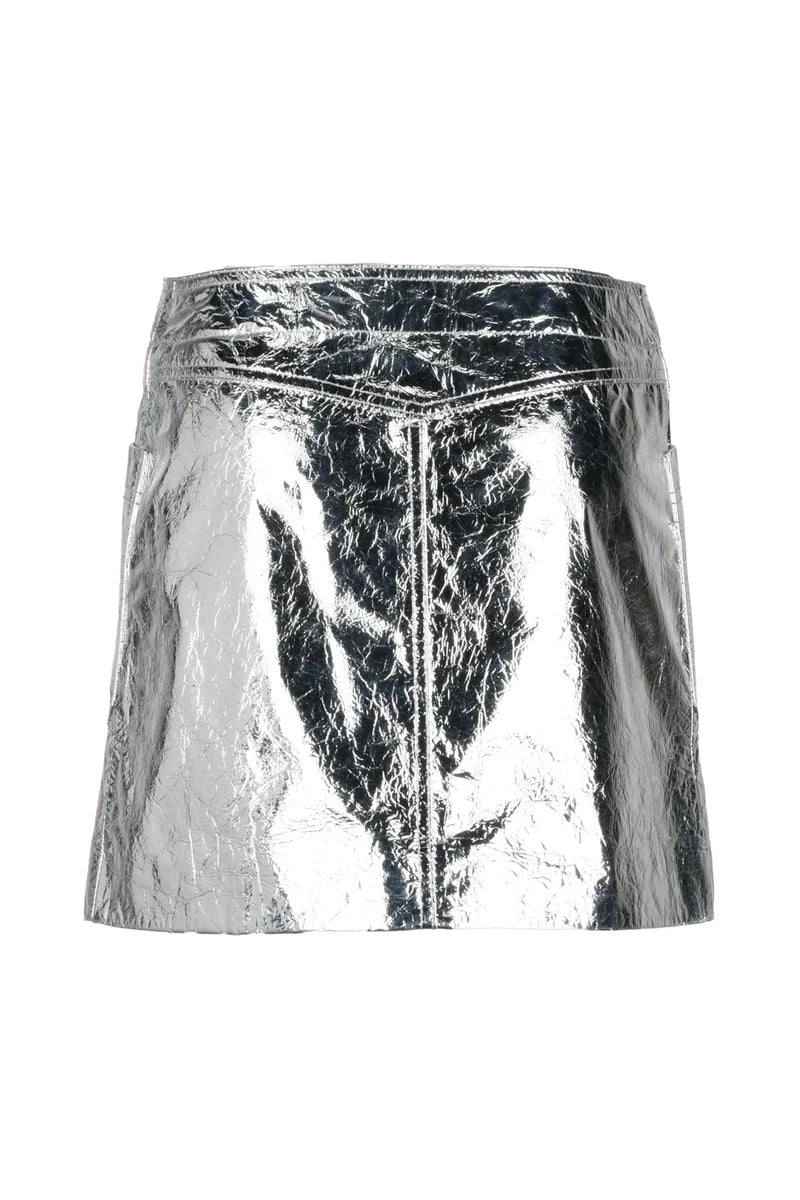 Dior Gonna Mini Pelle - Argento