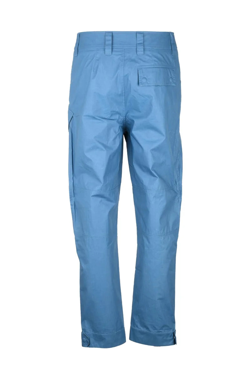 Dior Pantaloni Cargo Effetto Cerato - Azzurro